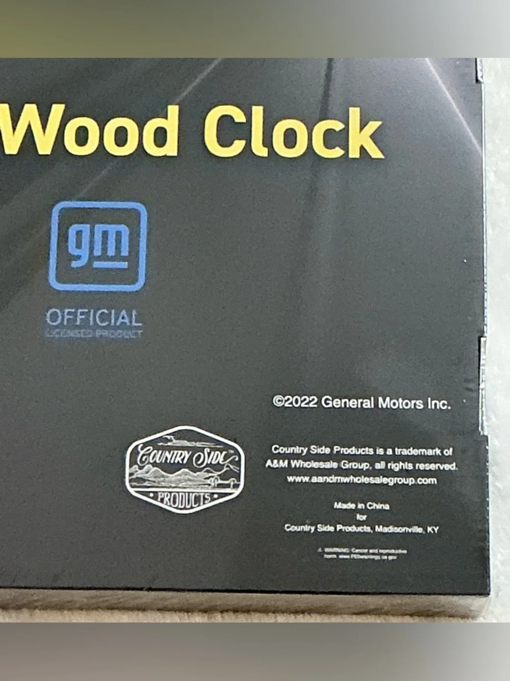 New in box & plastic Camaro 1969 Red Wood Wall Clock